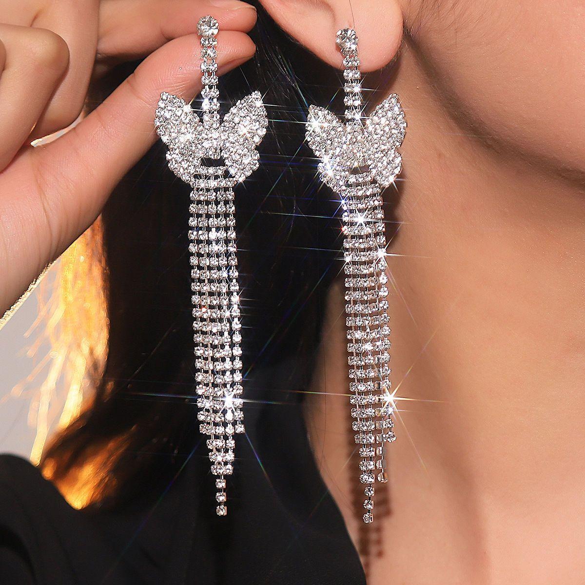 

Internet celebrity big earrings butterfly earrings