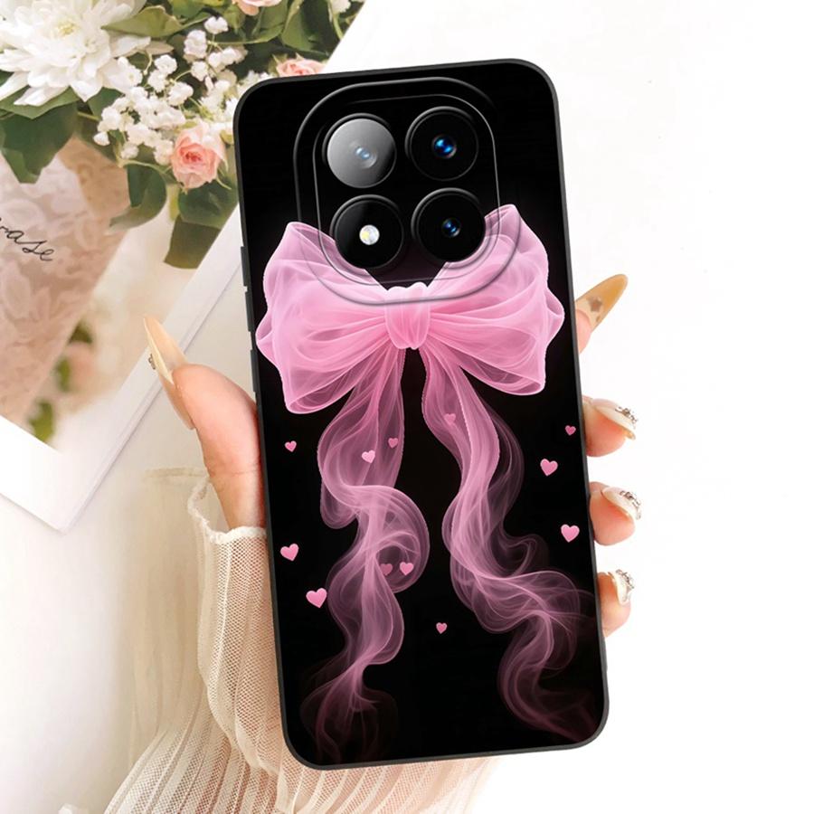 For Xiaomi Redmi Note 14 Pro Plus Case 14Pro 4G Soft Silicone Cover flower Cherry Phone Case For Redmi Note14 14Pro+ Coque Funda