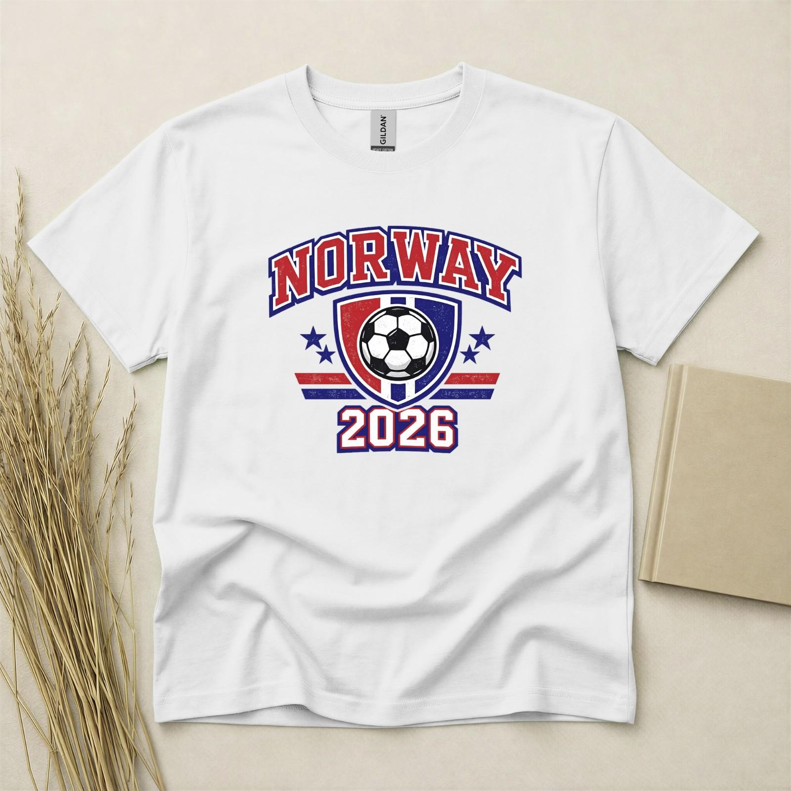 Norway 2026 Football Fan T Shirt Soccer Supporters Gildan Cotton Family Top XXL