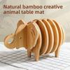 Bamboo Plate Mat Animal Insulation Mat Creative Waterproof and Oil-proof Table Mat Decorative Ornament Household Bowl