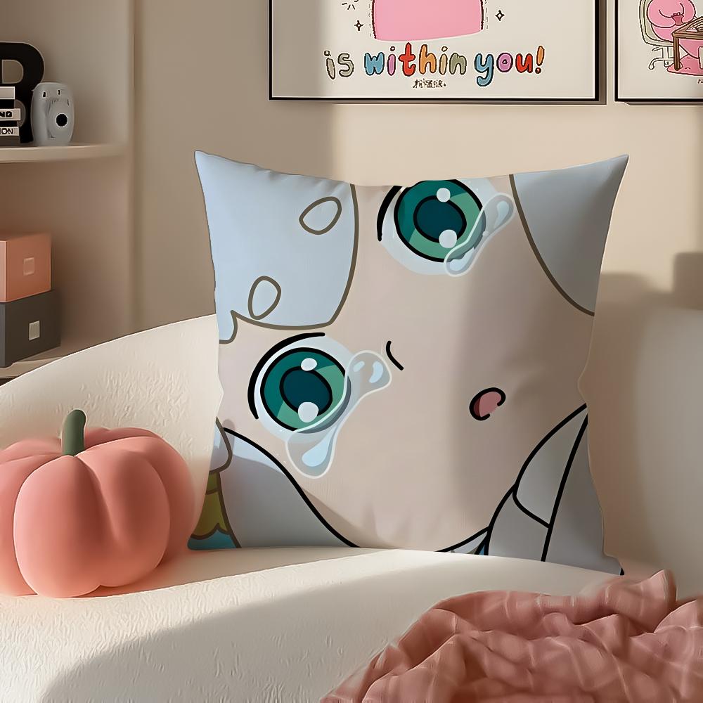 Animation charming The Legend of Luo Xiaohei Cushion Cover Pillowcase Short Plush Invisible zipper Room Sofa Cushion Cover