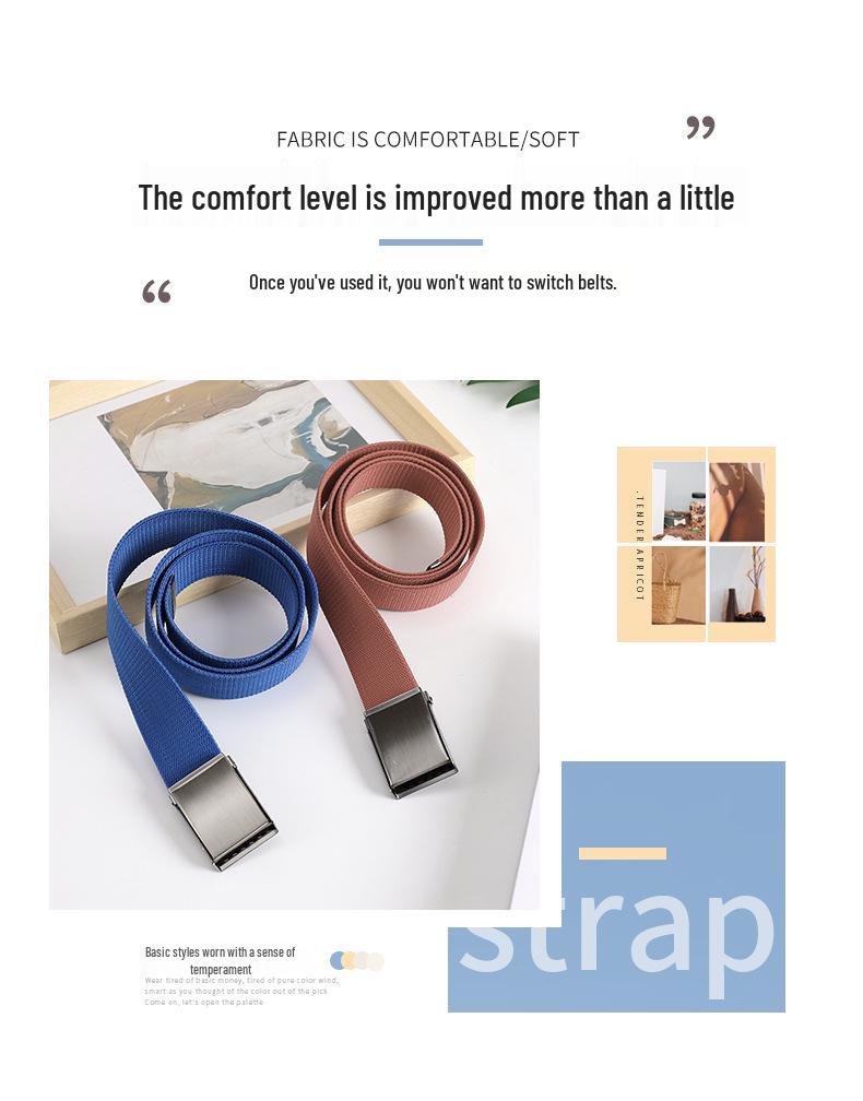 High Elasticity Knit Canvas Belt with Elastic Waistband - Fashionable and Comfortable