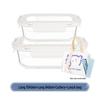 Cartoon Style Glass Lunch Box Set with Cutlery