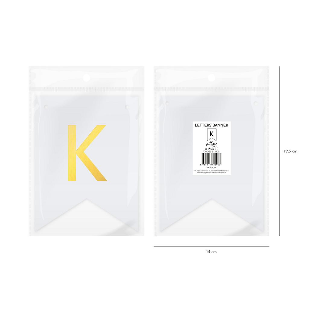 Baner Diy 16X12 Cm - Literka K