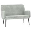 351414 vidaXL Banc Gris clair 108x79x79 cm Velours