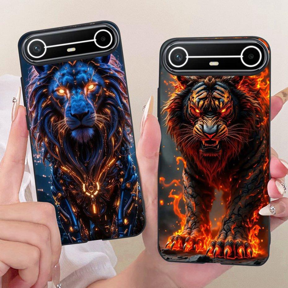 Fashion Cool Design Case For Tecno Pova Slim 5G 2025 Black Silicone Soft Cover For Tecno Pova Slim KM9 Phone Cases
