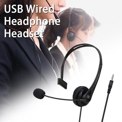 Bekabelde Oortelefoon Ergonomische Plug and Play Speelbare Bediening Brede Compatibiliteit 20-20000HZ Bellen ABS Callcenter Bekabelde Headset Persoonlijk Gebruik