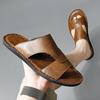 Men's Korean Style Non-Slip Beach Sandals - Trendy Single Strap Outdoor Slippers