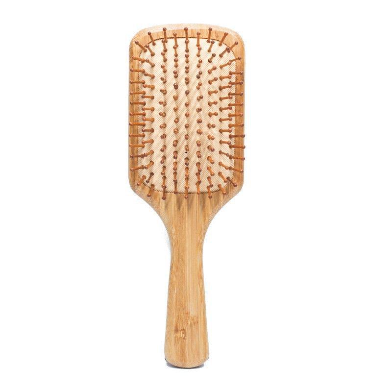 Wooden Scalp Massage Comb: Air Cushion Smoothing Comb for Long, Curly Hair