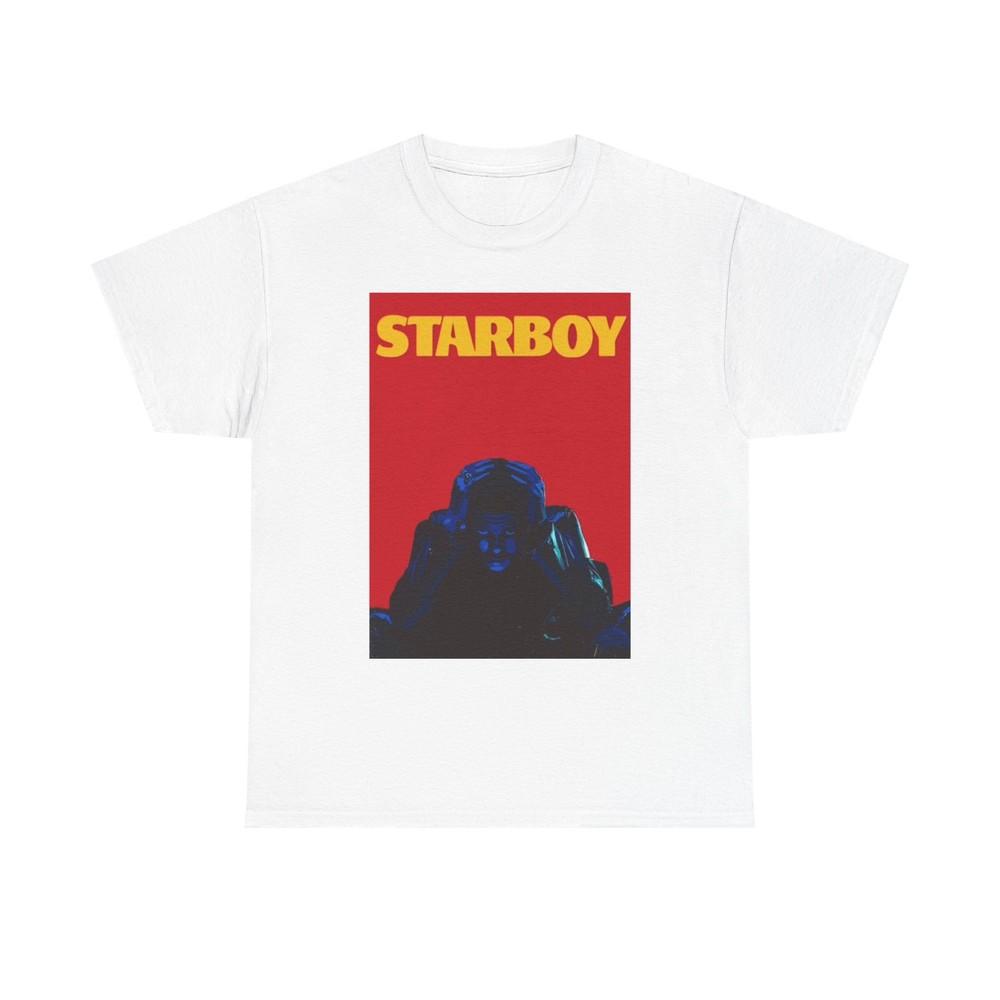 Starboy Graphic T Shirt Vintage Weekend Album Poster Unisex Heavy Cotton Tee Unisex T-Shirt L