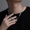 Titanium Steel Spliced Snake Bone Necklace for Men, Light Luxury High-End Trendy Choker for Women, Unique Design, Non-Fading Collarbone Chain