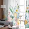 Osterhasen-Eier-Blumen-Tüllvorhänge für Wohnzimmer, durchsichtiger Vorhang für Schlafzimmer, Küche, Jalousien, Voile-Vorhänge