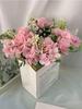 4 Pcs Artificial Rose Hydrangea Bouquet 26cm Silk Fake Flowers for Wedding Home Indoor Decoration