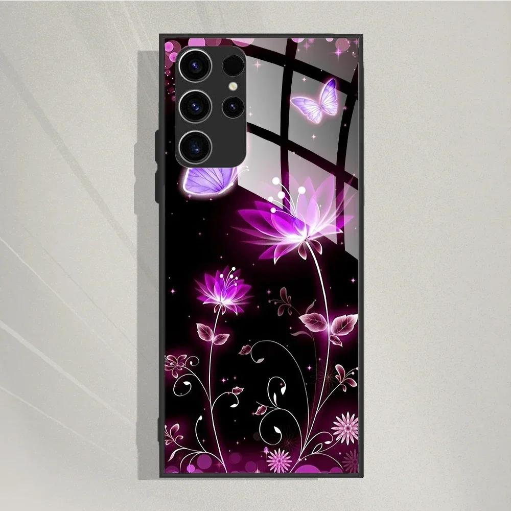 For Samsung Galaxy S25 Ultra Case Tempered Glass Case Cool Painted Phone Cases For Samsung S25 Ultra Cover S25ultra 5G Fundas