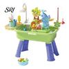 Boys Girls Water Toy Toddlers Sand And Table Toy, with Faucet, Play Food Accessories, Fishing Kitchen Sink Electric Pump for Boys, Activity
