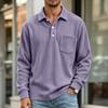 Men's Corduroy Retro Casual Collared Button-Front Shirt, Available in and Striped Patterns