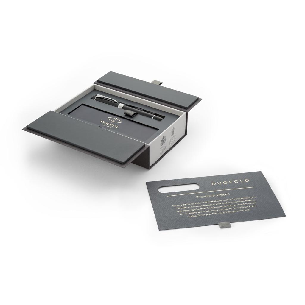 Parker Duofold Classic Black CT Fountain Medium 18K Gold Gift Officially Product Number 1931366 Pen, Nib, Nib, Boxed, Imported,