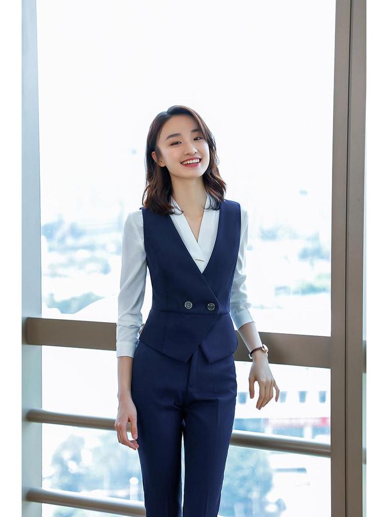 High-End Autumn/Winter Professional Vest Suit for Hotel & Catering Staff