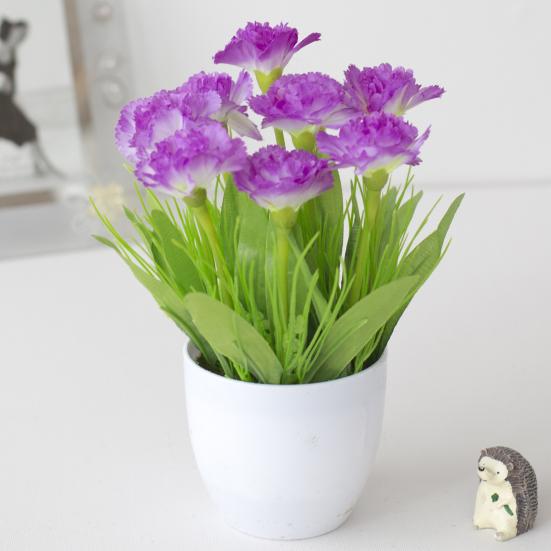 1 Set Artificial Plants Multi-use Handmade Plastic Artificial Plants Display for Garden