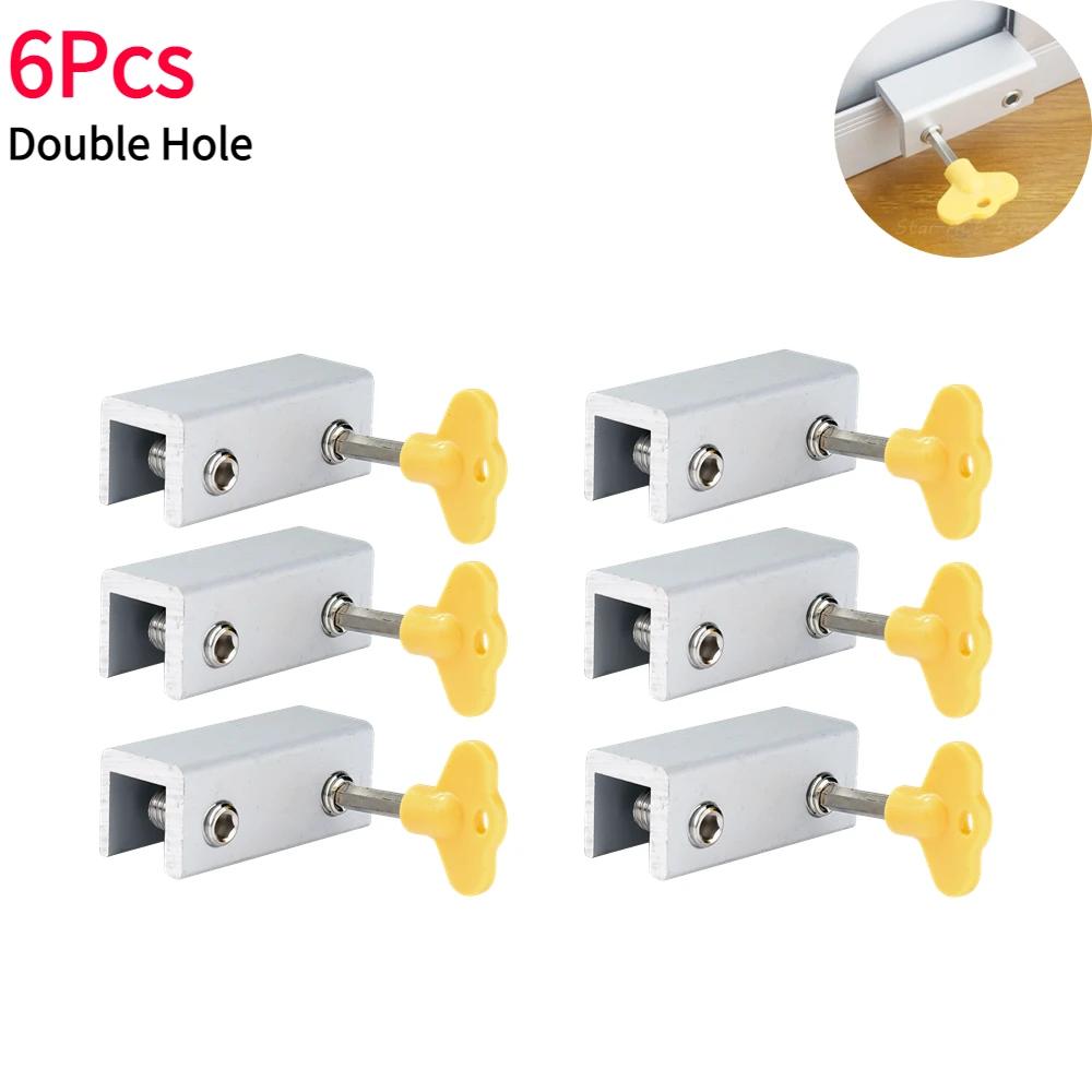 1-10Pcs Window Lock Security Lock Limit Sliding Door Windows Restrictor Child Safety Anti-theft Door Stopper Home Improvement
