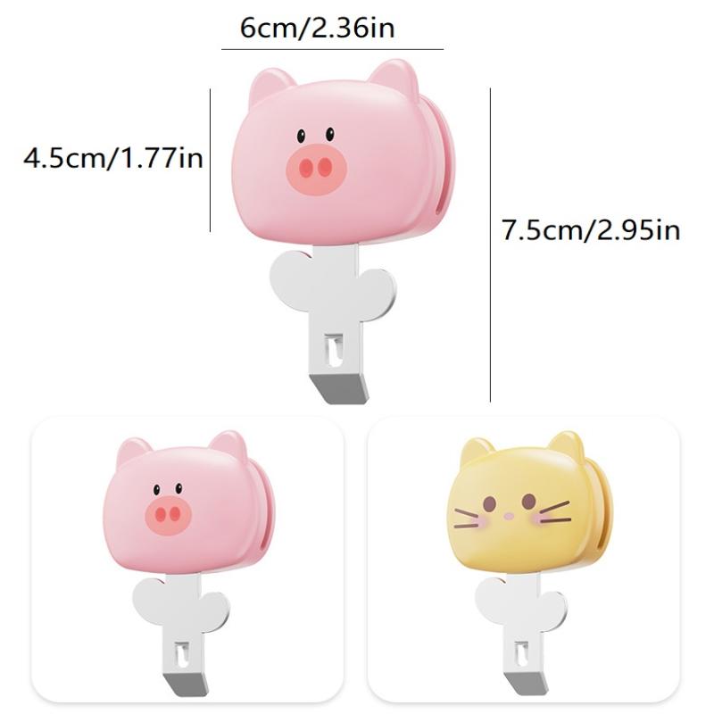Bottle Opener Magnetic Fridge Sticker Pig Cat Shape Snack Sealing Clip Three In One Portable Magnetic Oral Liquid Bottle Opener
