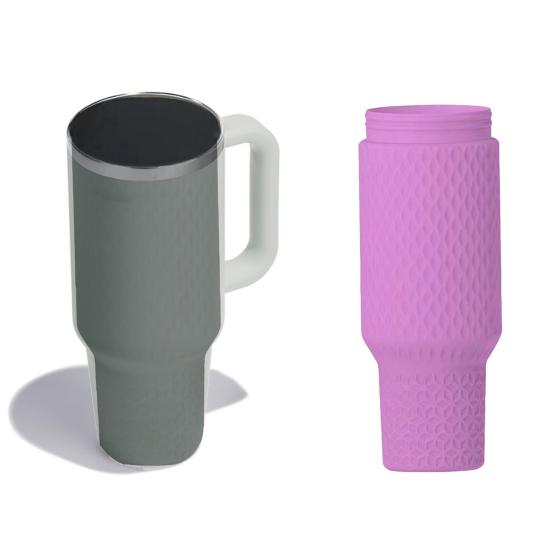 Silicone Cup Liner for 40 Oz Thermal Cups Reusable Thermal Insulation Durable Food-Grade Drinkware Accessory for Parties Outdoors