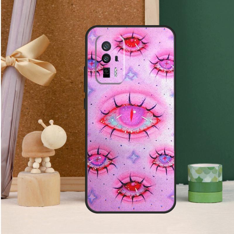 Scary Face Eyes Smiley Case For Xiaomi 15T 13T 14T Pro 13 14 15 Ultra 17 Pro Max POCO F7 F5 F6 X5 X6 X7 Pro Cover