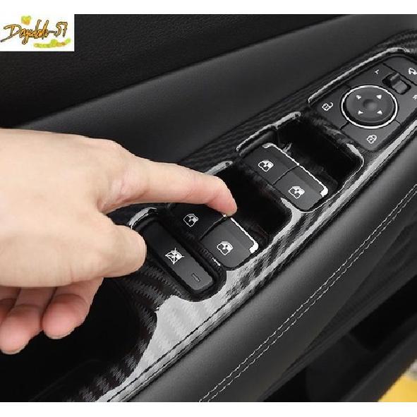 Carbon Fiber Window Lift Switch Button Cover Trim For Hyundai Santa Fe -