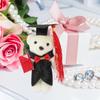 STOBOK Graduation Bears, 8-Piece Set, Mini Graduation Bears, Graduation Commemorative Bears, Plush Flower Bouquet, Cute Graduation Gift for High