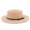 Spring and Summer New Flat-top Straw Hat Women's Fashion Casual Short-brimmed Straw Top Hat Beach Travel Sun Hat