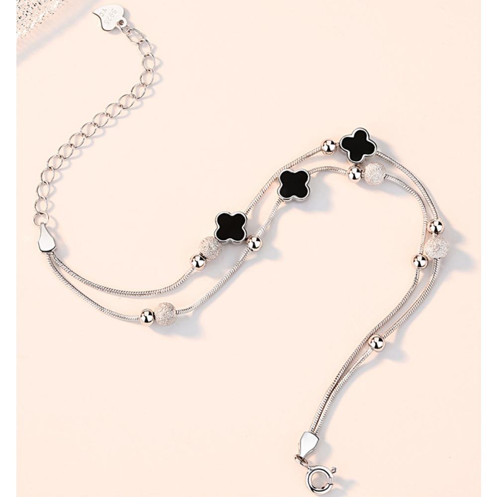 Four-Leaf Clover Anklet Female New Tide Sexy Senior Sense Of Foot Chain Tanabata Gift To Girlfriend