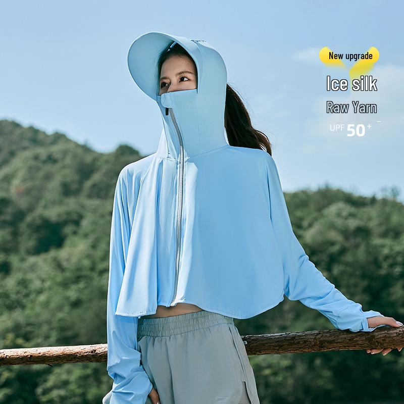 2025 Damski Ultracienki Kardigan z Długim Rękawem z Jedwabiu Lodowego Chroniący przed Słońcem - Letnia Kurtka Rowerowa Anti-UV