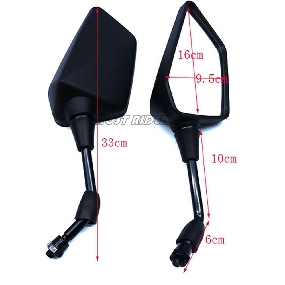 Espelho retrovisor para motocicleta m10 10mm, espelho retrovisor para kawasaki z300 ER-6N ER-6F ER-5 z800 z900 z1000 z750 w800 zrx 400 1100 1200