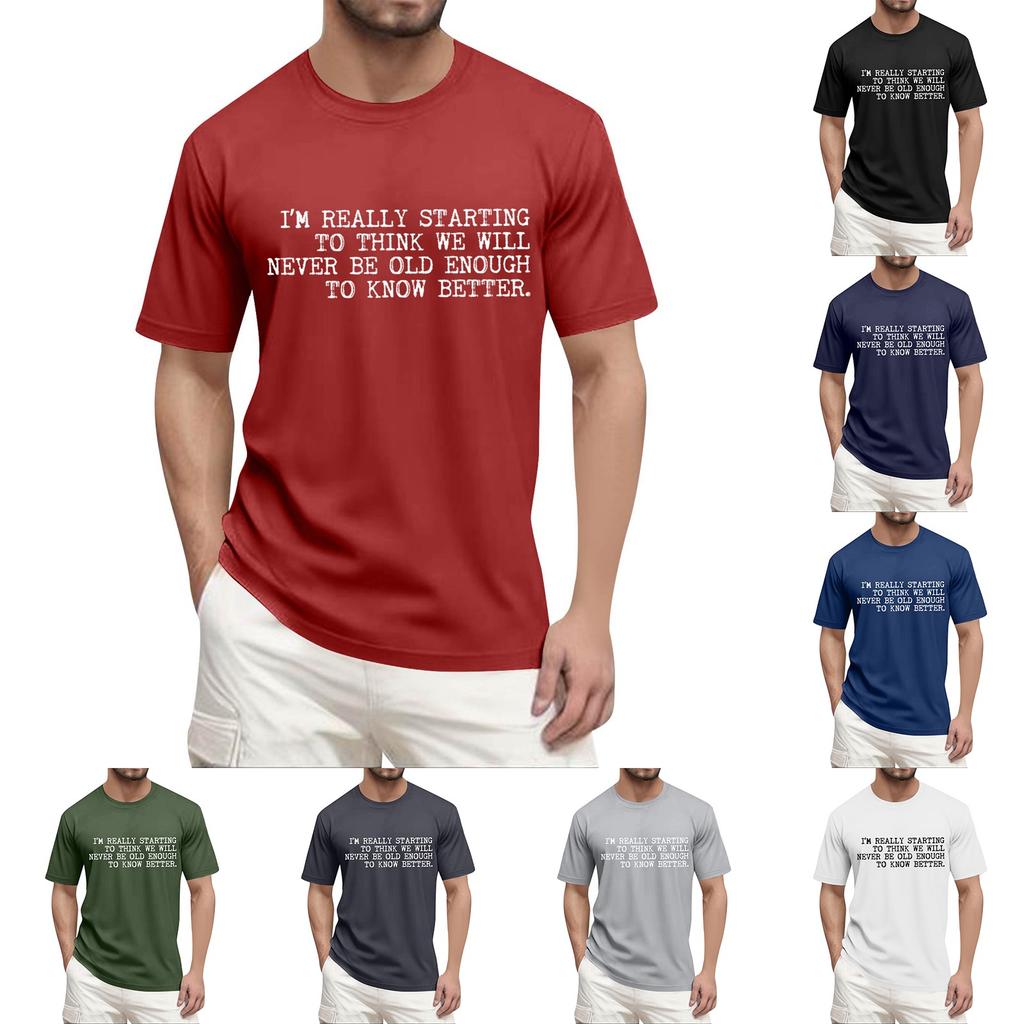 Men'S Fashionable T-Shirt, Street Casual Short Sleeved Clothing