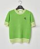 MARINADE Casual Cropped Color Block Short Sleeve Knit G - 5 Colors