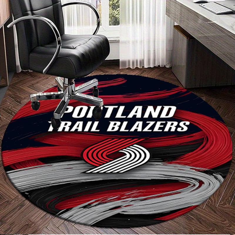 Portland Blazers Artwork Round Rug for Livingroom,Bedroom, Palyroom, Chair Rug, Area rug, Circle Carpet, Large Size Fan Christmas gift