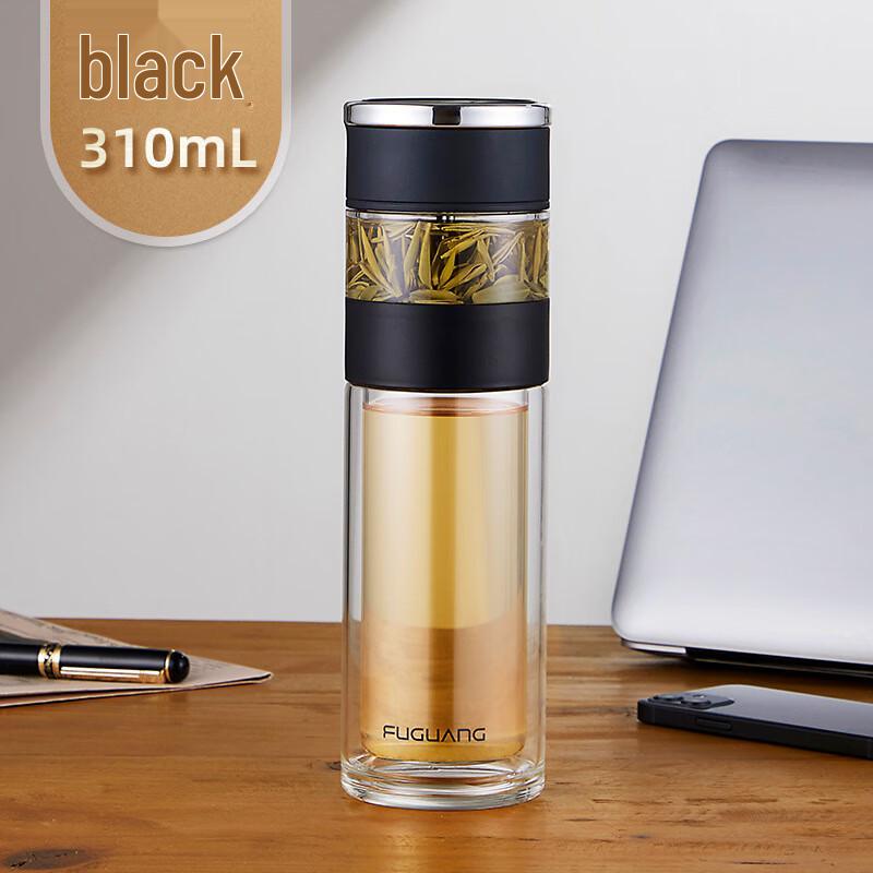 Fuguang Tea Separation Double-Layer Glass Cup