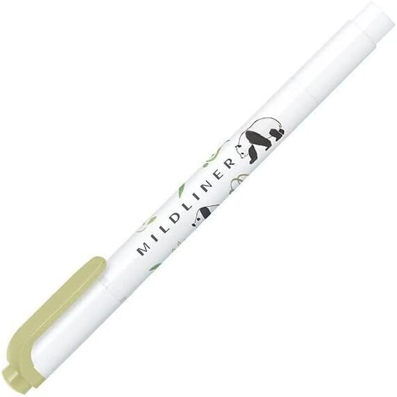 Zebra Mildliner Limited Edition Animal Mild Highlighter, Print, WKT7-AS-M (OL Olive)