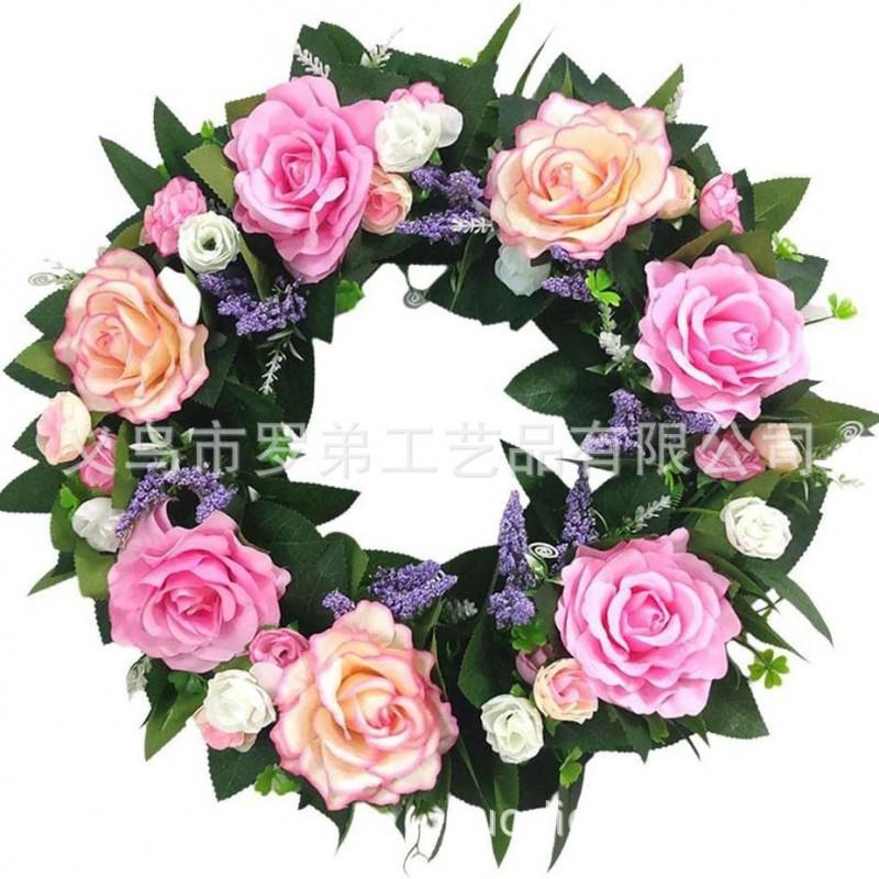 Artificial Flower Wreath Easter Valentines Day Hotel Restaurant Door Decorations