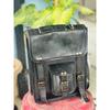 Black Satchel Men's Bag Leather Sling Goat Genuine Messenger Vintage Shoulder