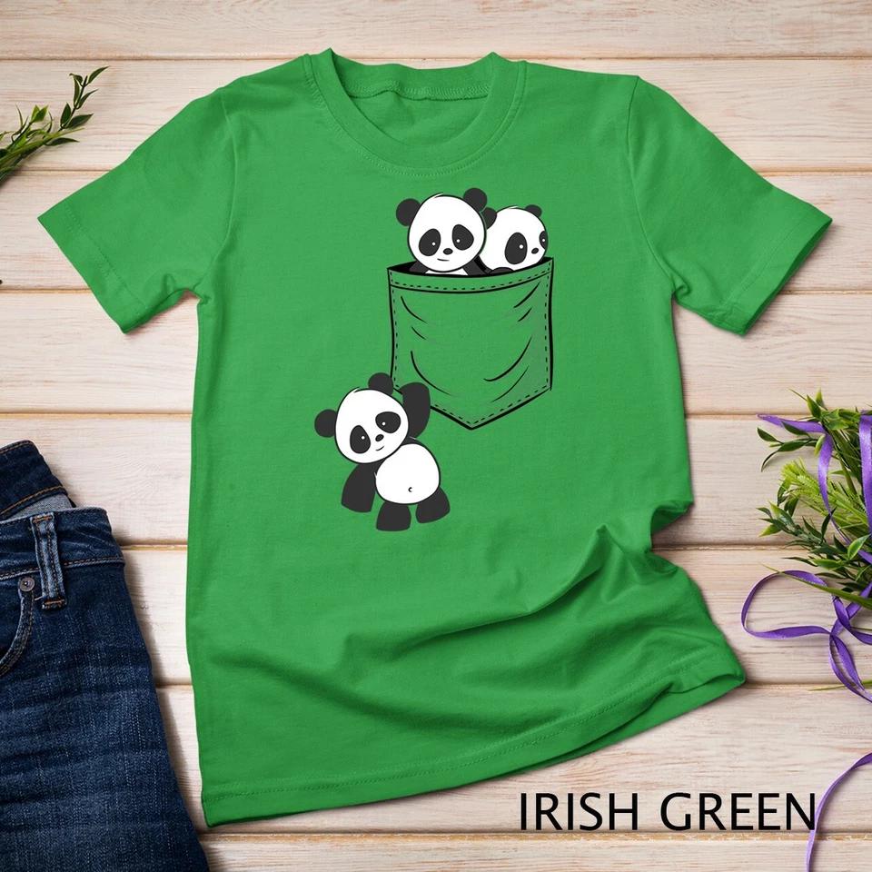 For Panda Lovers Cute Kawaii Baby Pandas In Pocket Unisex T-shirt 5 L