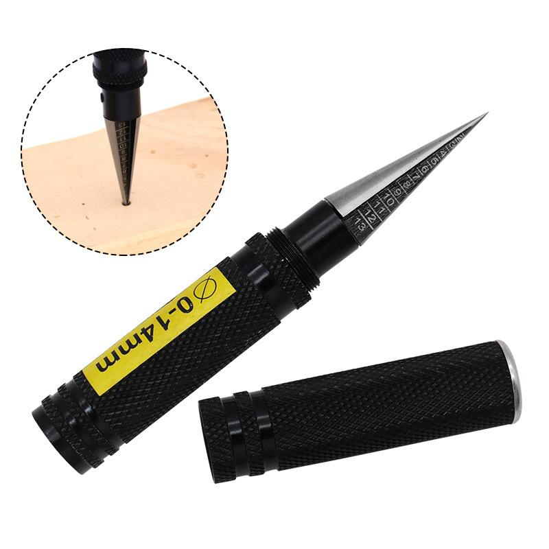 Steel Wood Manual Expanding Core Drill Reamer Positioning Hole Opener Center Punch Reaming Knife Model Tool 0-14Mm Hole Opener