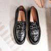 Fashion Men's Wedding Party Dress Shoes Genuine Leather Handmade Python Pattern Metal Button Loafers Casual Business Formal Shoes Men