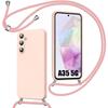 Case - Samsung - Galaxy A35 5G - Pink - Flexible - Shockproof with Adjustable Cord