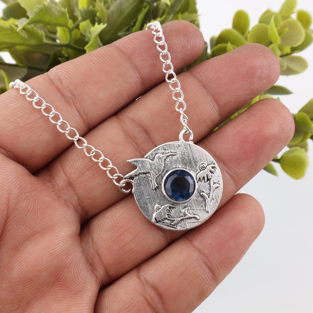 Amethyst Pendant Gemstone Jewelry, 925 Solid Sterling Silver Pendant, Gift For Women Handmade Pendant