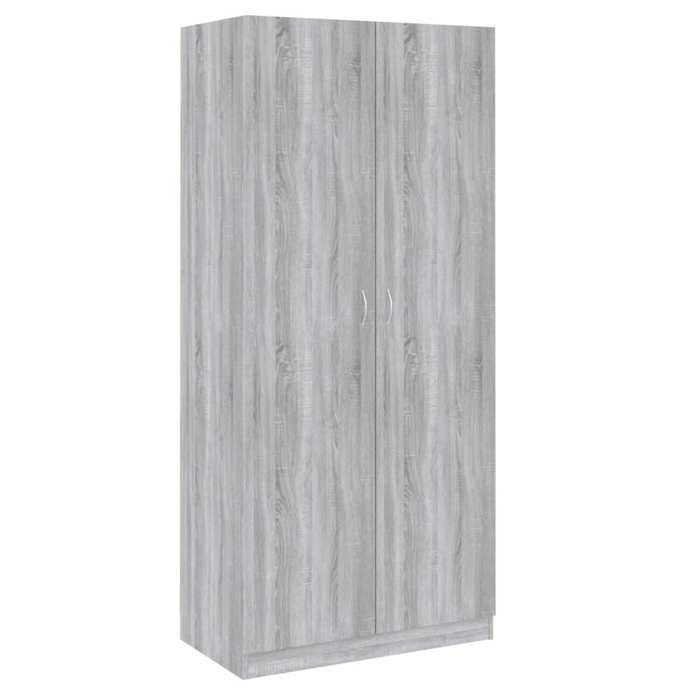 VidaXL Wardrobe Sonoma Grey 90x52x200 Cm Engineered Wood 815355
