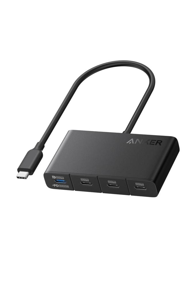 Anker Hub with 100W USB PD Support and 10Gbps Data Port Compatible with MacBook iPhone Surface and More USB-C (4-in-1, 10Gbps) High-Speed Transfer,