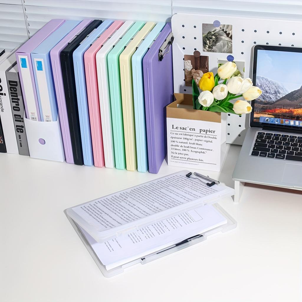 A4 File Folder Storage Box Plate Clip Student Special Test Paper Storage And Finishing Artifact Large Capacity Information Book