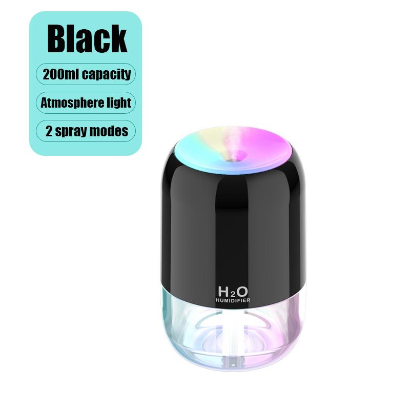 

200 мл цветной стаканчик увлажнитель воздуха мини домашний ароматизатор диффузор настольный автомобильный арома увлажнитель USB спрей эфирное масло распылитель чёрный
