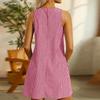 Women's Round-neck Button-and-shoulder Pocket Casual Dress